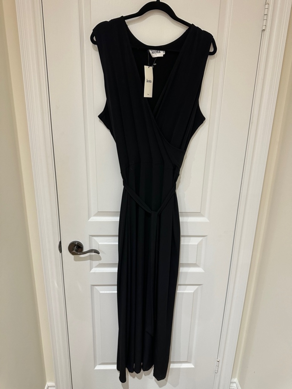 Leota Black Maxi Wrap Dress